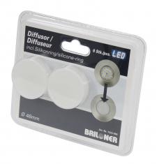 Briloner Leuchten LED Einbauleuchten Diffusor-Einsatz, 6 Stück 