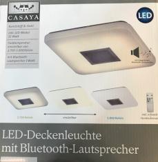 LED Deckenleuchte mit Bluetooth-Lautsprecher und Fernbedienung , versch. Lichtfarben umschaltbar 