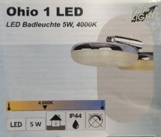 Top Light Ohio 1 LED Badleuchte 5W IP44 neutralweiß 4000K schwenkbar verstellbar 
