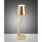Fabas Luce LED Accu Tischleuchte "Judy" goldfarbig 